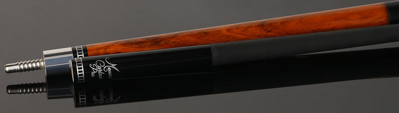 Meucci Exotic Wood Series EWSCBOC Pool Cue - Cocobolo Pool Cue with Lizard Leather Wrap and Carbon Shaft