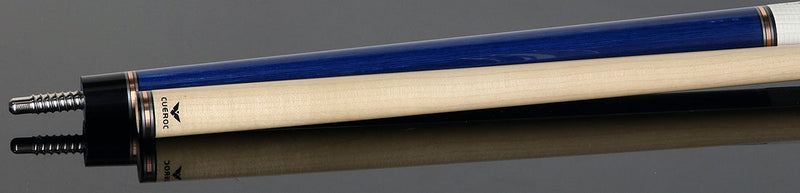 Cueroc CR-N04 Galaxy 4 Pool Cue - Blue Stained Dymond Wood with Ring-tailed Lizard Wrap