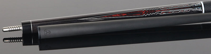 Linc LC101 Dark Gray-Stained Maple with Red / Silver Points Graphic Cue