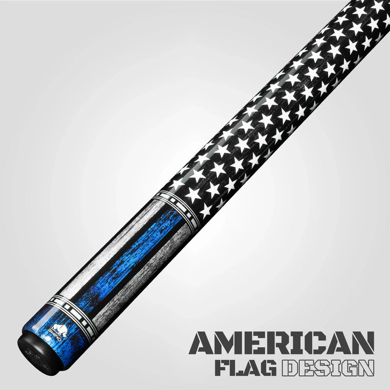 Rhino RCVOYALLSTAR Voyager Series All Star Carbon Pool Stick - No Wrap with 12.5mm Carbon Shaft