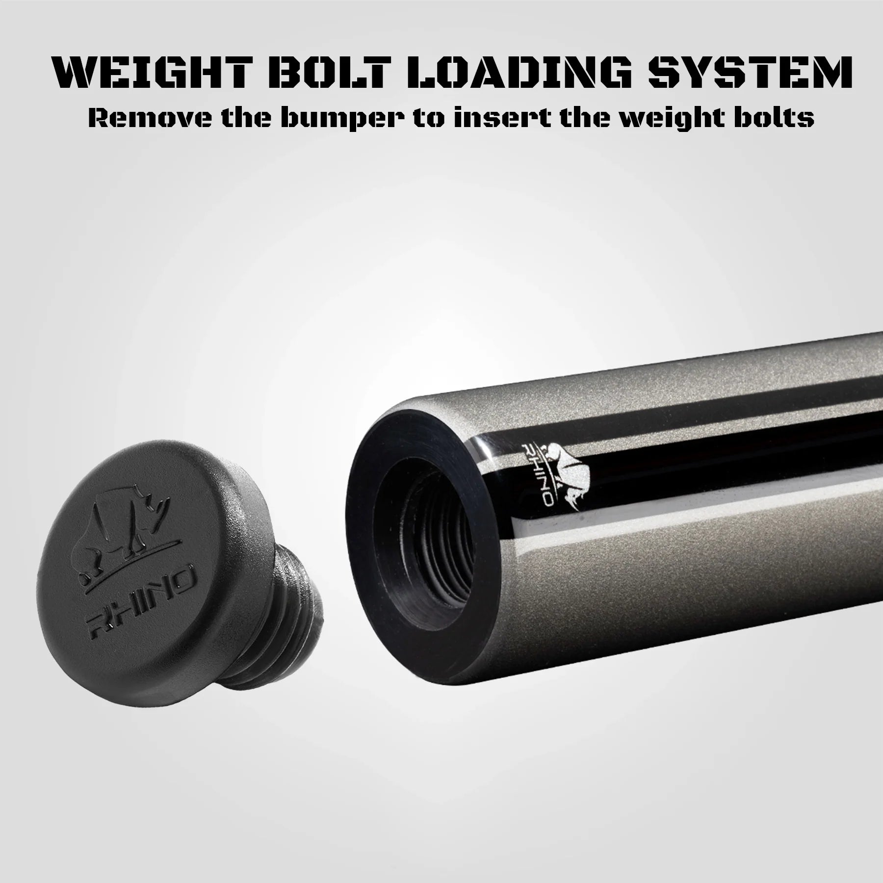 Rhino RCNEB2NWGY Nebula 2 No Wrap Pool Cue - Charcoal Gray
