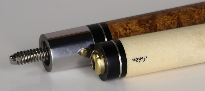 Schon BW2 Pool Cue - Dark-Stained Birdseye Maple