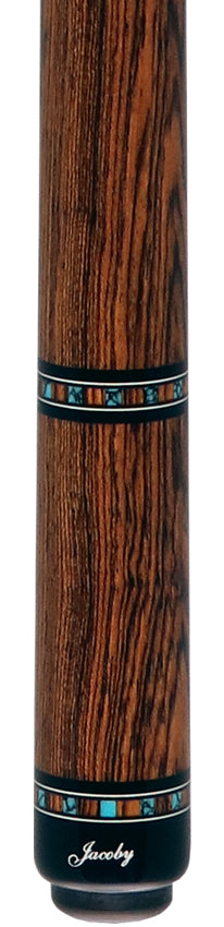 Jacoby HBV2 Series No Wrap Pool Cue - Birdseye Maple Points with Bocote Points