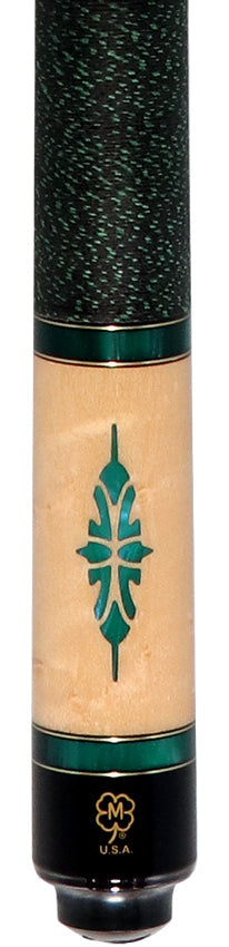 McDermott Birdseye Maple with Green and Pearl Points and Inlays Cue of the Month with G-Core Shaft