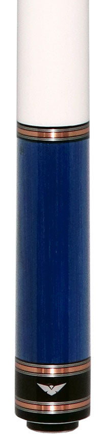 Cueroc CR-N04G Galaxy 4 No Wrap Pool Cue - Blue-Stained Dymond Wood with Carbon Fiber Shaft