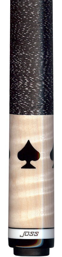 Joss Curly Maple with Ebony Black Spade Inlays Pool Cue - JC25941