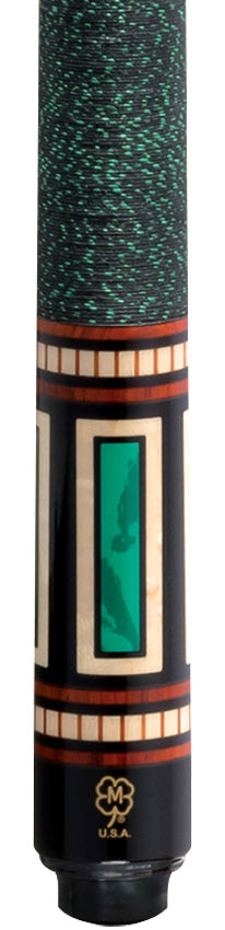 McDermott G612 G Series Pool Cue - Rosewood with 4 Green Lizard Window Inlays and Irish Linen Wrap