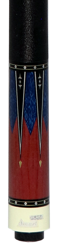 Fury VT3 Graphic Pool Cue with Pebble Grain Leather Wrap