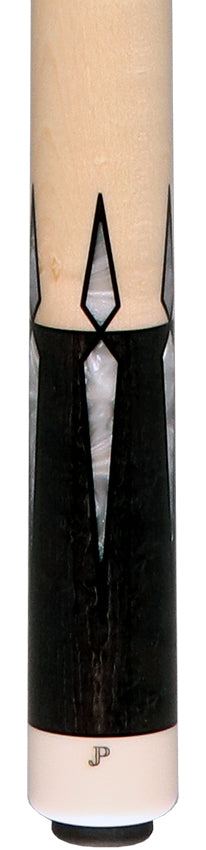 J Pechauer JP10T JP T Series No Wrap Pool Cue - Carbon-Stained Maple with Sim. Ivory Points