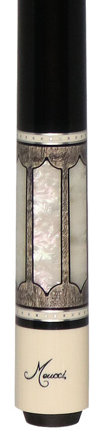 Meucci Century Series 2020GYMOPBKC Pool Cue - Gray - Mother of Pearl - Black Wrap with Carbon Shaft