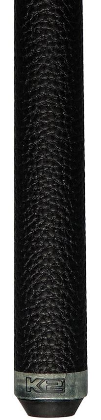 K2 KLCGY Pool Cue with Leather Wrap - Matte Gray-Stained Maple with 12.50mm LD Shaft