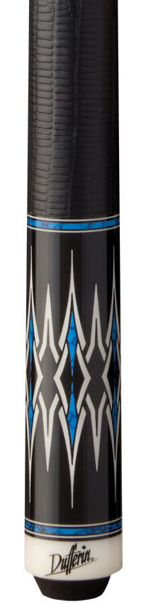 Dufferin D503 Pool Cue with Lizard Embossed Leather Wrap - Blue Ridge