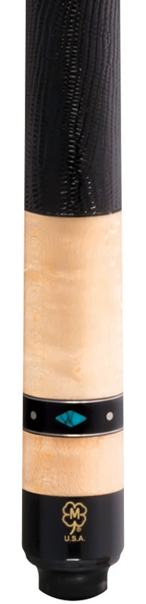 McDermott G433 G Series Pool Cue - Birdseye Maple with Black Urethane Points and Lizard Leather Wrap