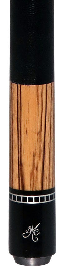 Meucci Exotic Wood Series EWSZWC Pool Cue - Zebrawood with Lizard Leather Wrap and Carbon Shaft