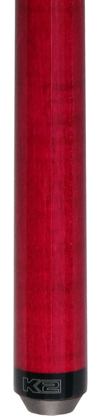 K2 Black Pink with Curly Maple 6 in 1 No Wrap Break/Jump Pool Cue
