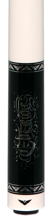 Cueroc CR-D03 Goth 3 No Wrap Pool Cue - Black and Green Graphic