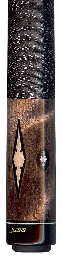 Joss Walnut-Stained Maple with Maple Points and Pearl Inlays Pool Cue - JC20-04