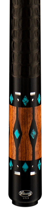 Viking OV0800 Ovation Series Ebony with Bubinga and Turquoise Inlays Play Cue