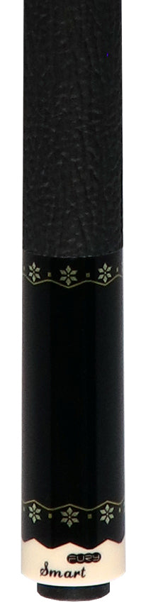 Fury CA5 Pool Cue with Sharkskin Leather Wrap - Metallic Black