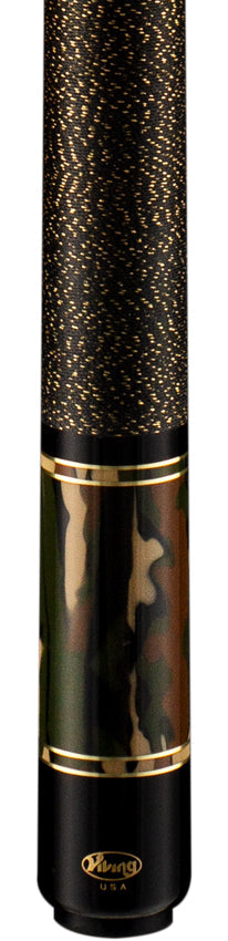 Viking DF0304 Defender Series Birdseye Maple Forearm with Woodland Hideaway Pearl Points Pool Cue