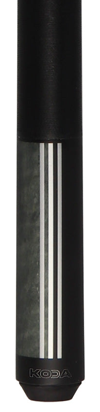 KODA KD29GY Pool Cue - Split Design Black and Gray Graphic