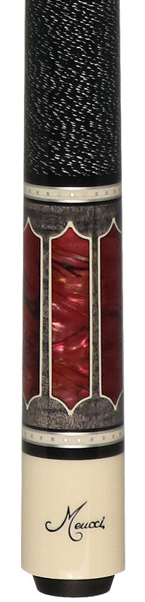 Meucci Century Series 2020GYPKBKWHC Pool Cue - Gray - Pink - Black/White Wrap with Carbon Shaft