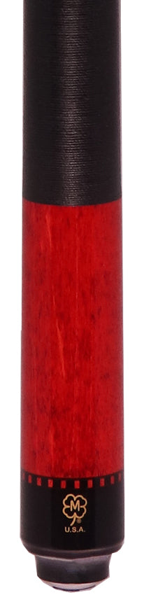 McDermott G343 G Series Pool Cue - Colorado Red Stain with Black Urethane Points and Irish Linen Wrap