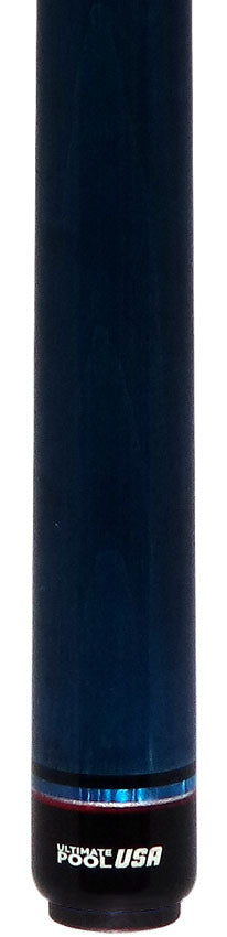 Viking UPUSA002 Ultimate Pool USA Range Series No Wrap Pool Cue- Crimson Red and Ocean Blue Faded Stain