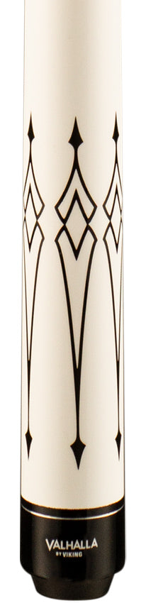 Valhalla Series VA221 White 12 Point Transfers High & Low Graphic Pool Cue