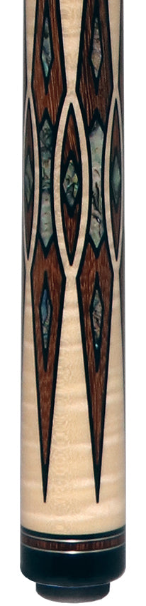 Pechauer Limited Edition Birdseye Maple with Brownheart Points and Abalone Inlays Pool Cue - PL37