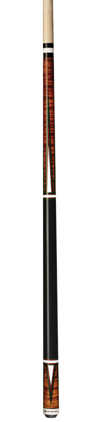Players C-811 Classic Series Pool Cue - Antique Brown Maple with 4 Overlay Points
