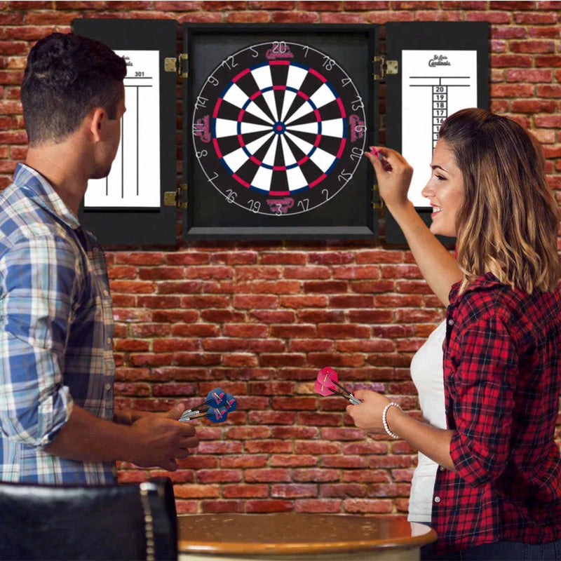 St. Louis Cardinals Dartboard Cabinet Set Fan's Choice