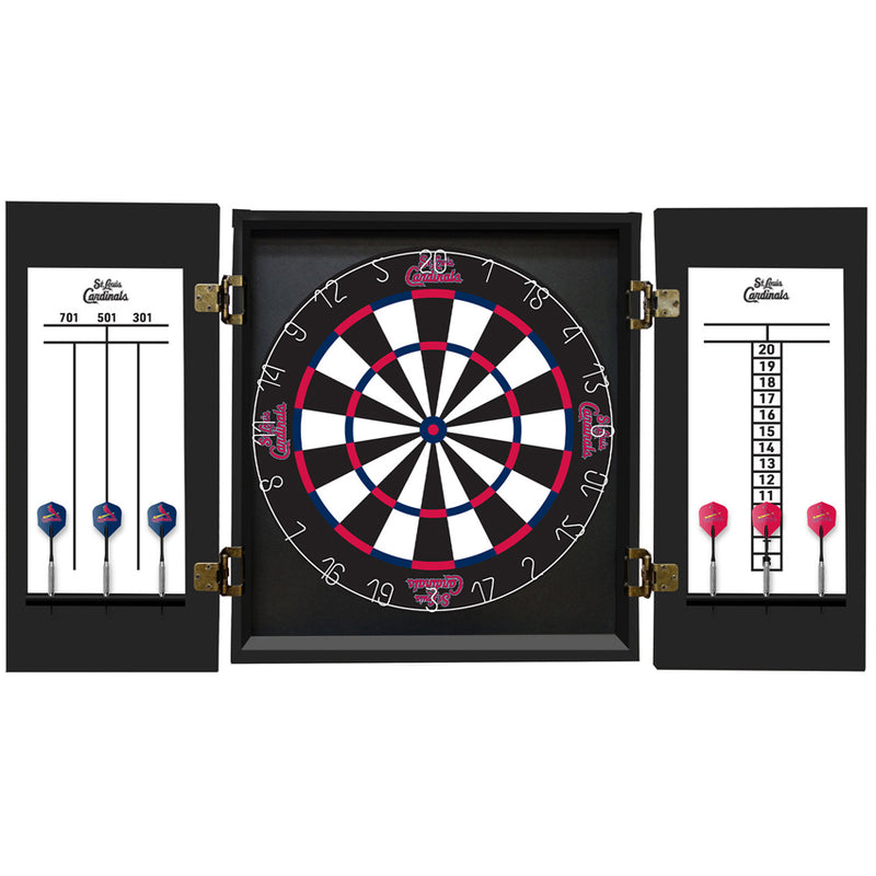 St. Louis Cardinals Dartboard Cabinet Set Fan's Choice