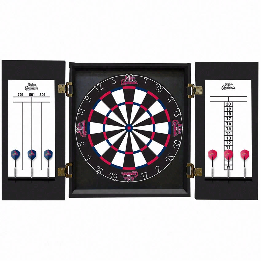 St. Louis Cardinals Dartboard Cabinet Set Fan's Choice