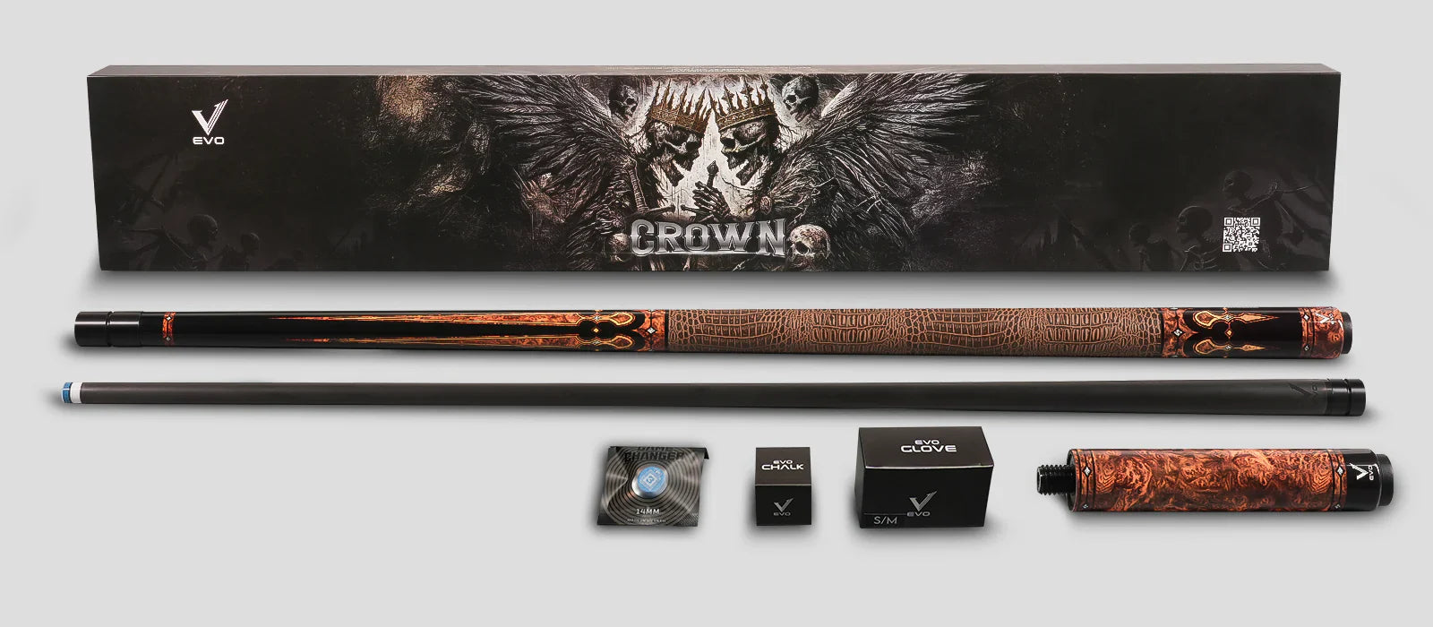 EVO Crown Monarch Blade Leather Wrap Pool Cue Maxbing Edition