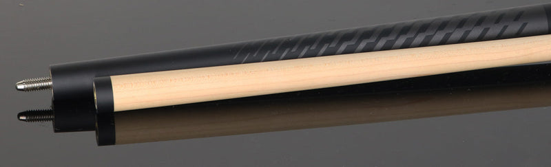 Dufferin DOE101 No Wrap Pool Cue - Black and Gray Shadow Weave