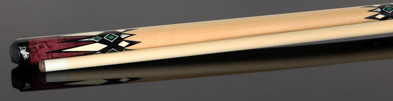 Dufferin DOE104 No Wrap Pool Cue - Purple and Malachite Magic