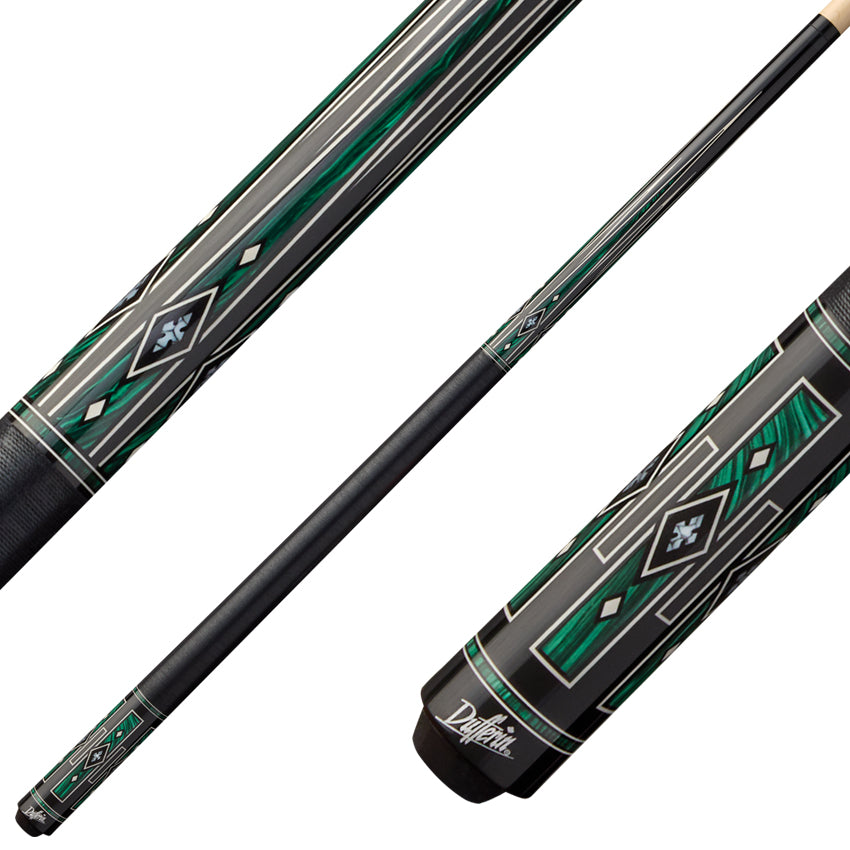 Dufferin D406  Pool Cue with Linen Wrap - Emerald Night