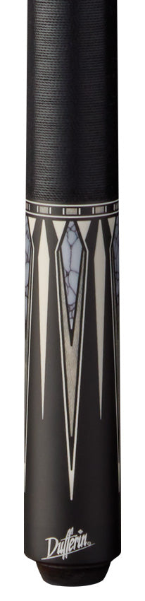 Dufferin D408 Pool Cue with Linen Wrap - Classic Noir