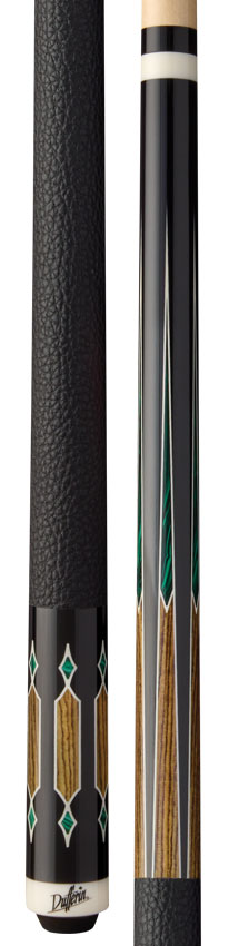 Dufferin D502 Pool Cue with Embossed Leather Wrap - Malachite Crown