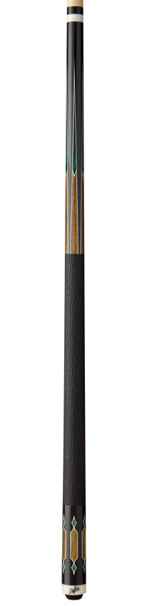 Dufferin D502 Pool Cue with Embossed Leather Wrap - Malachite Crown