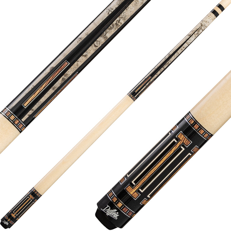 Dufferin D-545 Pool Cue - Grey Birdseye & Bocote Overlay