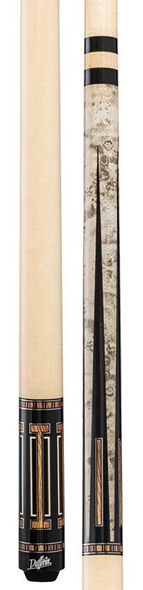 Dufferin D-545 Pool Cue - Grey Birdseye & Bocote Overlay