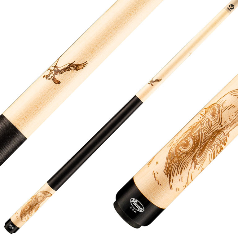 Viking DE0400 Impero Series Play Cue - Khaki-Stained Maple with Fire Branded Eagle