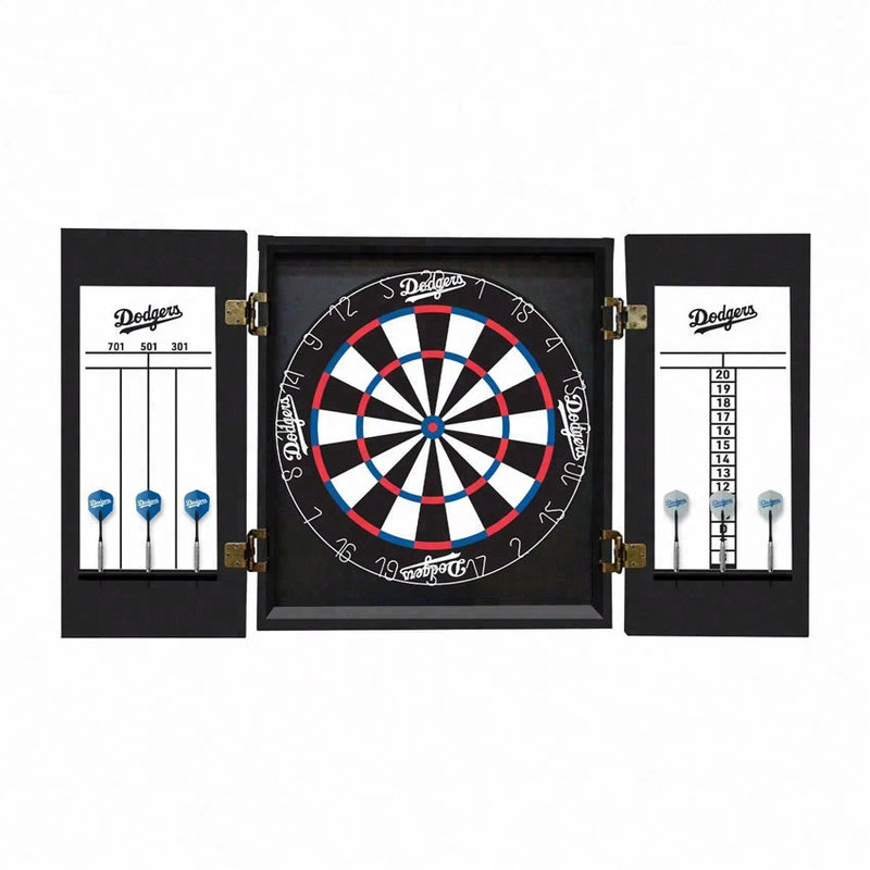 Los Angeles Dodgers Dartboard Cabinet Set Fan's Choice