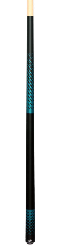 Dufferin DOE103 No Wrap Pool Cue - Black and Blue Shadow Weave