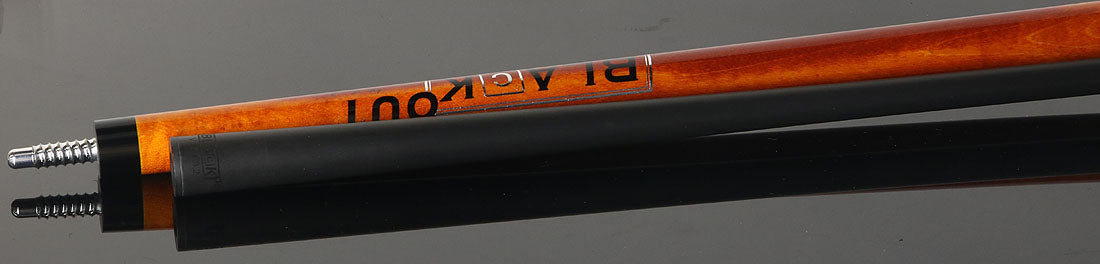 Jacoby BlaCkOut JACBKOUTSGOR with Sport Wrap Carbon Fiber Break/Jump Cue - Orange