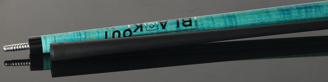 Jacoby BlaCkOut JACBKOUTSGTQ Sport Wrap Carbon Fiber Break/Jump Cue - Turquoise