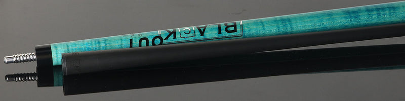 Jacoby BlaCkOut JACBKOUTSGTQ Sport Wrap Carbon Fiber Break/Jump Cue - Turquoise