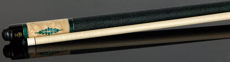 McDermott Birdseye Maple with Green and Pearl Points and Inlays Cue of the Month with G-Core Shaft